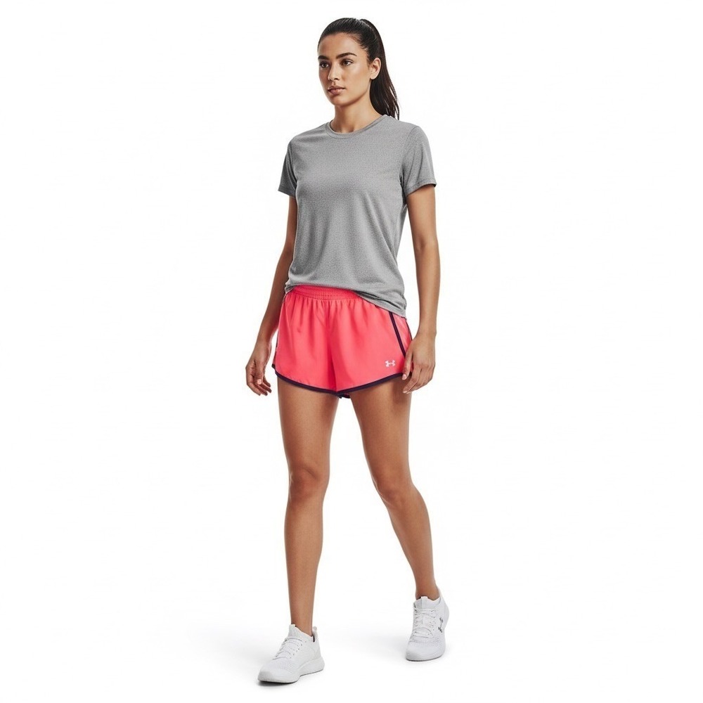 Under Armour Womens Size Medium Gym Shorts Pink Running Athletic Training Active